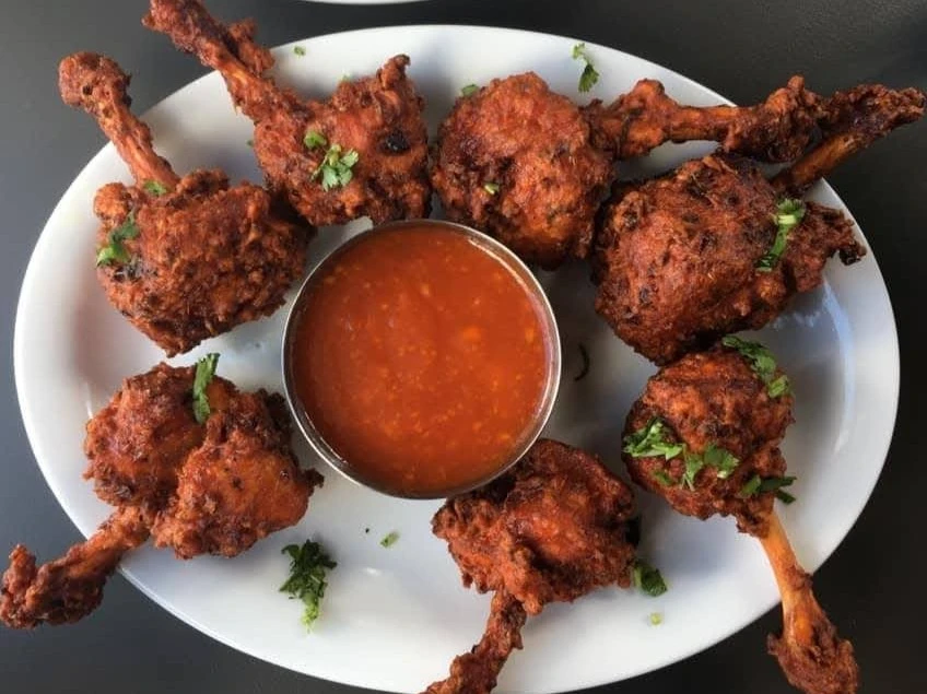 Authentic Chicken Lollipop at Mudpot South Indian Restaurant in Edmonton